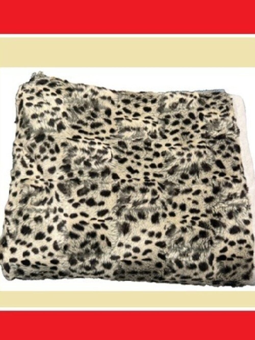Ann Taylor Luxe Faux Fur Animal Print Reversible 50 x 70 Throw Blanket, Cheetah